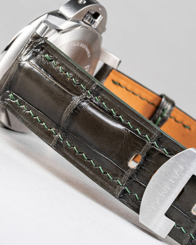 Bespoke Watch Strap in Juniper Green Alligator
