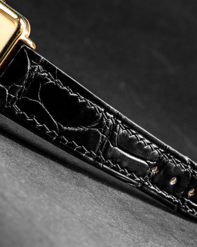 Bespoke Watch Strap in Peacock Blue Crocodile