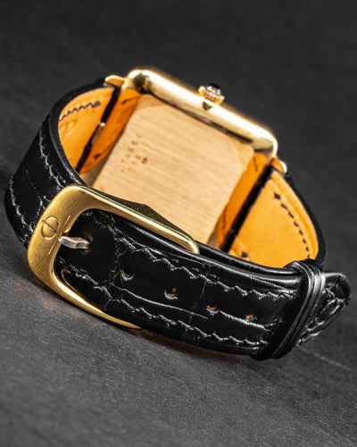 Bespoke Watch Strap in Peacock Blue Crocodile