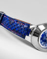 Bespoke Watch Strap in Electric Blue Python