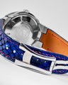 Bespoke Watch Strap in Electric Blue Python