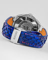 Bespoke Watch Strap in Electric Blue Python