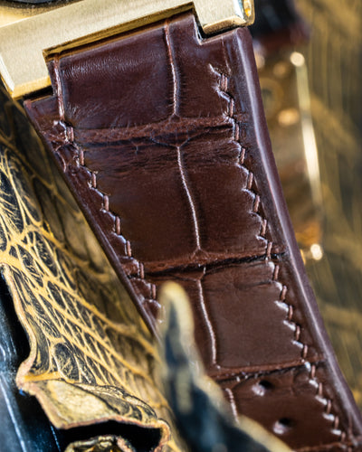 Bespoke Watch Strap in Brown Crocodile
