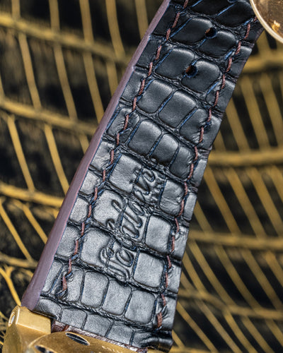 Bespoke Watch Strap in Brown Crocodile