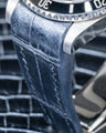 Bespoke Watch Strap in Metallic Black Crocodile
