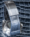 Bespoke Watch Strap in Metallic Black Crocodile