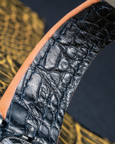Bespoke Watch Strap in Yellow Himalayan Crocodile