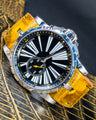 Bespoke Watch Strap in Yellow Himalayan Crocodile