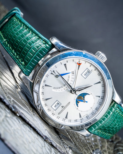 Bespoke Watch Strap In Emerald Green Lizard