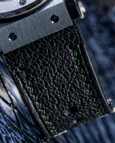 Bespoke Watch Strap in Black Chèvre