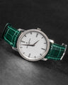 Bespoke Watch Strap in Hunter Green Crocodile