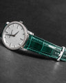 Bespoke Watch Strap in Hunter Green Crocodile