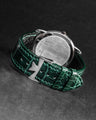 Bespoke Watch Strap in Hunter Green Crocodile
