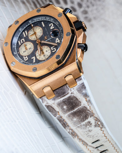 Bespoke Watch Strap in Natural Himalayan Crocodile