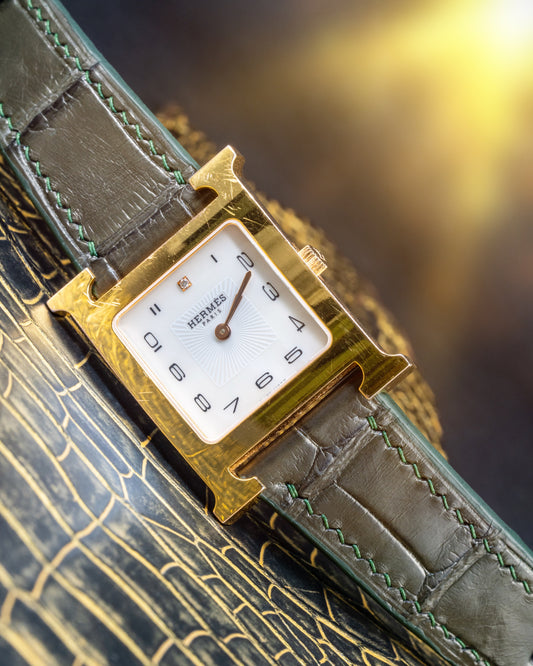 Bespoke Watch Straps in Juniper Green Alligator