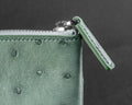 Bespoke Clutch Bag in Green Ostrich