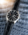Bespoke Watch Strap in Black Crocodile