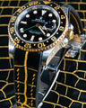 Bespoke Watch Strap in Black Gold Alligator