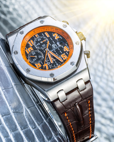 Bespoke Watch Strap in Dark Brown Crocodile