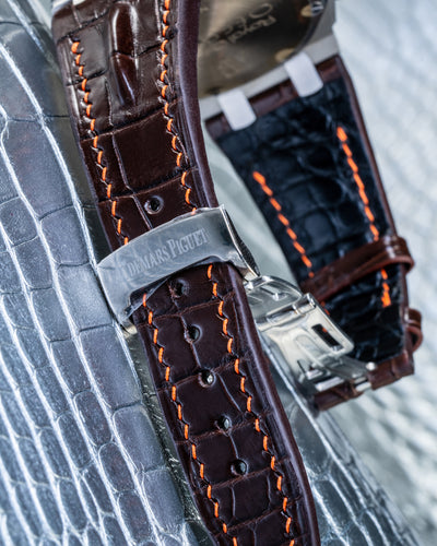 Bespoke Watch Strap in Dark Brown Crocodile