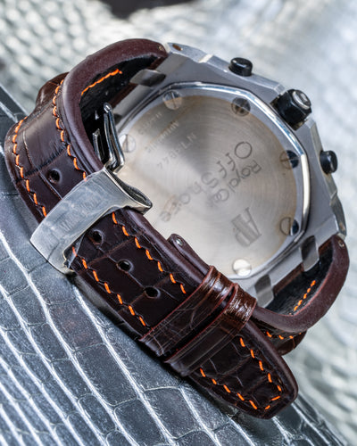 Bespoke Watch Strap in Dark Brown Crocodile