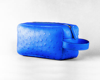 Bespoke Clutch Bag in Sky Blue Ostrich