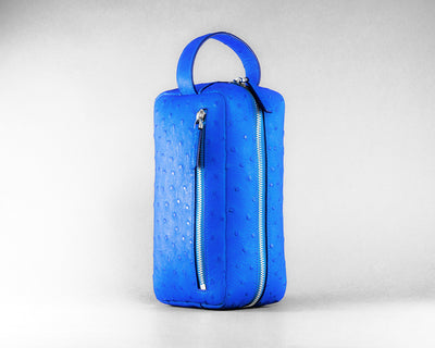 Bespoke Clutch Bag in Sky Blue Ostrich