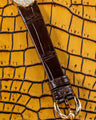 Bespoke Watch Strap in Dark Brown Crocodile