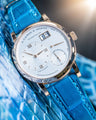 Bespoke Watch Strap in Miami Blue Crocodile