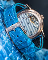 Bespoke Watch Strap in Miami Blue Crocodile