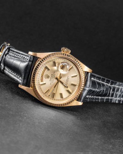Bespoke Watch Strap in Metallic Black Alligator