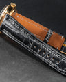 Bespoke Watch Strap in Metallic Black Alligator