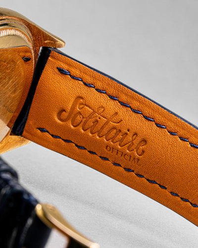 Bespoke Watch Strap in Navy Blue Crocodile