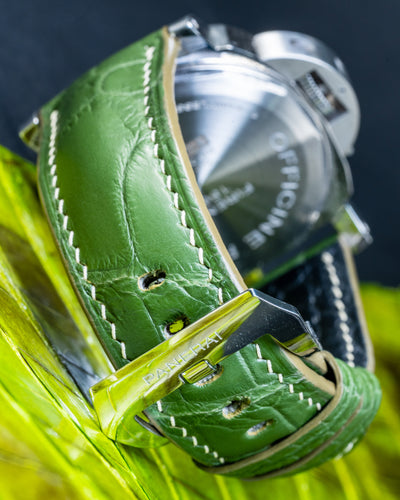 Bespoke Watch Strap in Pine Green Alligator