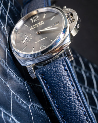 Bespoke Watch Strap in Navy Blue Chèvre