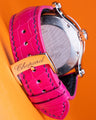 Bespoke Watch Strap in Fuchsia Pink Crocodile
