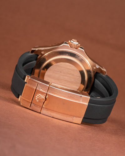 Solitaire Rubber straps in Classy Black for Rolex Yacht-Master 126655