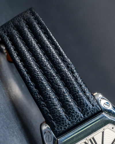 Bespoke Watch Strap in Black Chèvre