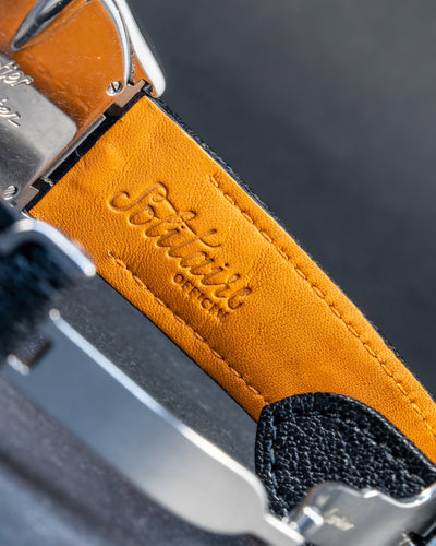 Bespoke Watch Strap in Black Chèvre