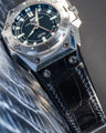 Bespoke Watch Strap in Jet Black Crocodile