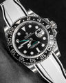 Solitaire Rubber straps in Cookie White for Rolex GMT Master II 116710LN