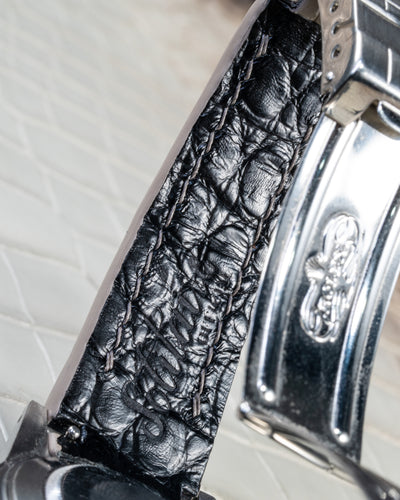 Bespoke Watch Strap in Rhino Grey Crocodile