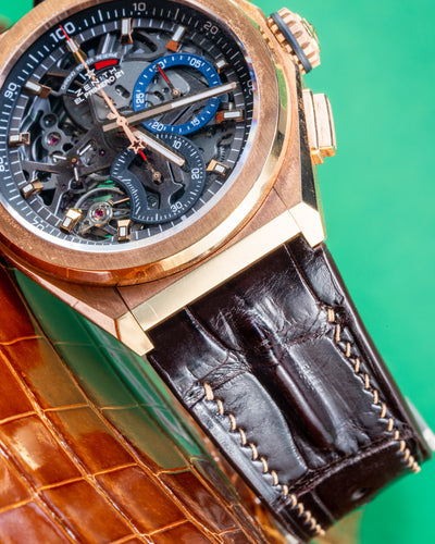 Bespoke Watch Strap in Dark Brown Crocodile