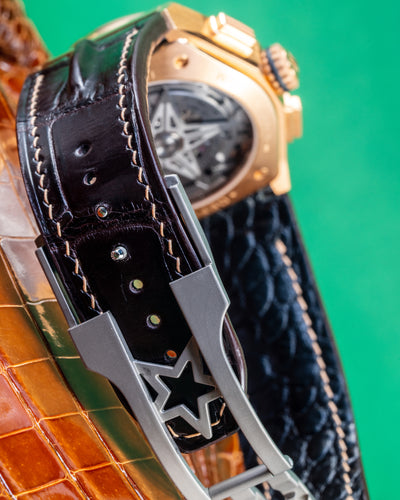 Bespoke Watch Strap in Dark Brown Crocodile