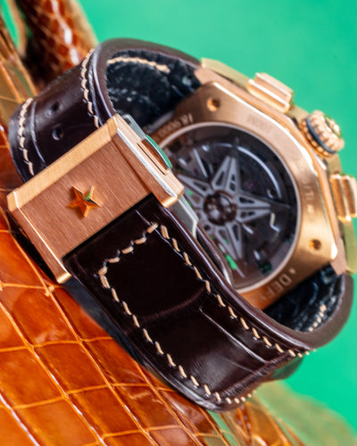 Bespoke Watch Strap in Dark Brown Crocodile