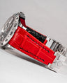 Bespoke Watch Strap in Ferrari Red Crocodile