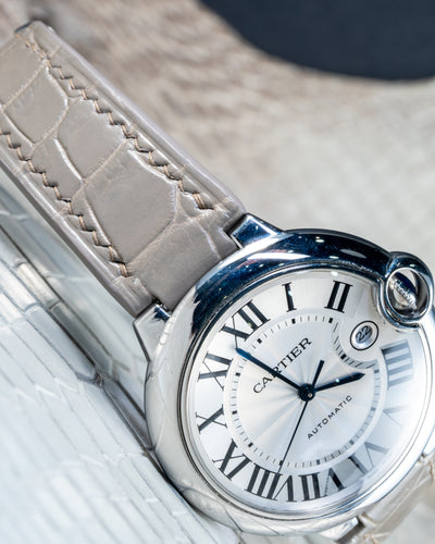 Bespoke Watch Strap In Rhino Grey Crocodile