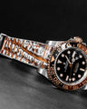 Bespoke Watch Strap in Rosegold rubbed off Alligator