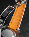 Bespoke Watch Strap in Rosegold rubbed off Alligator