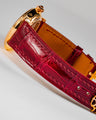 Bespoke Watch Strap in Blood Red Crocodile